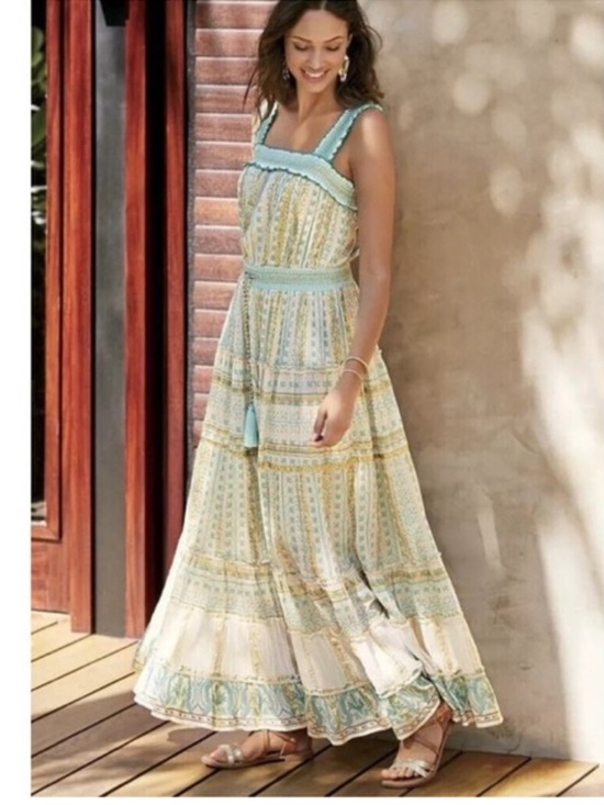Soft Surroundings Dresses & Skirts - Soft Surroundings Aegean Tiered Maxi Dress XL